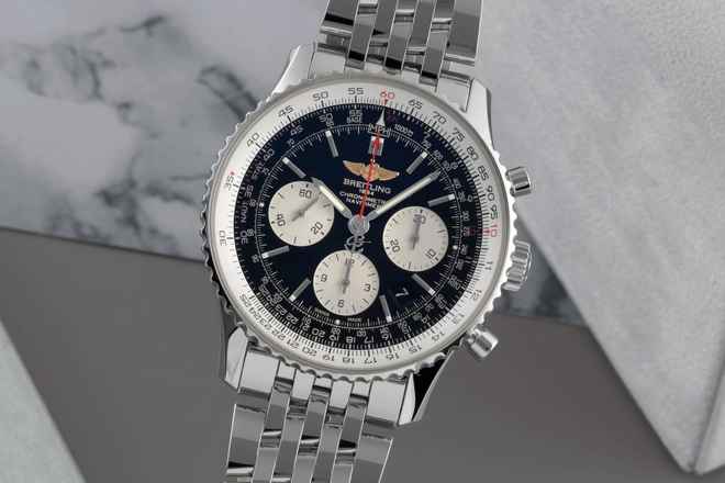  Breitling Navitimer 01 Automatik Edelstahl Ref. AB012012/BB01 B&P 