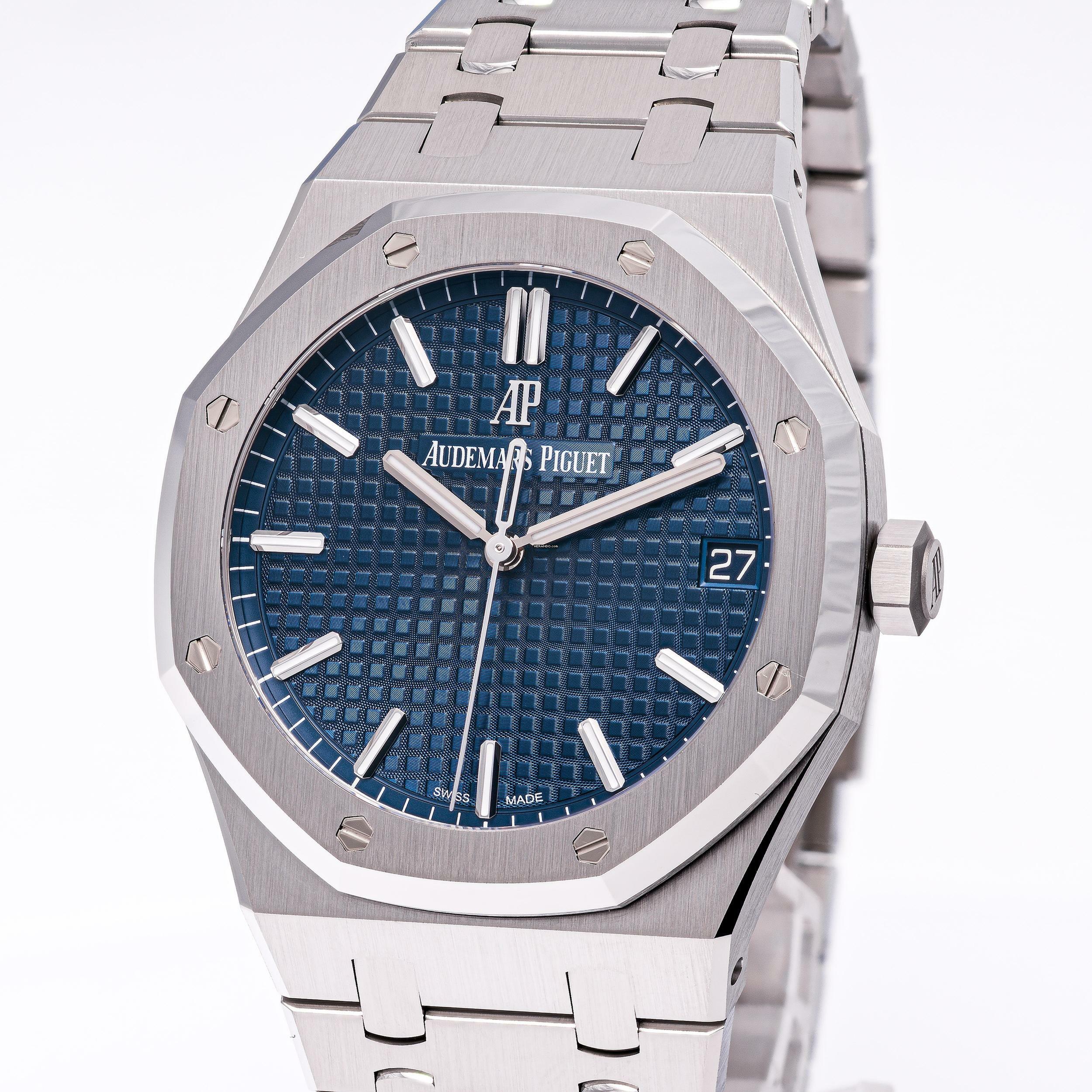 Audemars Piguet Royal Oak Steel 41 Blue – 15500ST.OO.1220ST.01 – like NEW – 09/2022 Full Set