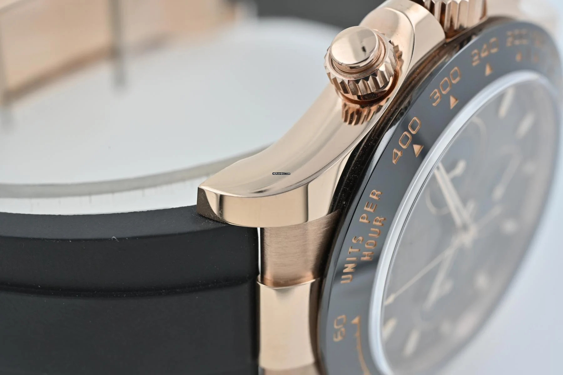 Rolex Daytona Cosmograph 18k Rose Gold Chocolate 116515LN Rubber Strap Oysterflex