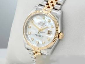 Thumbnail von Rolex Datejust 36 36mm 116233 Perlmutt Diamanten 2010 Stahl Gelbgold 750 Automatik