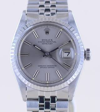  Rolex Datejust 36 1603 Knickblatt Jubile Faltband Stahl Klassiker 1973 Automatic Vintage 