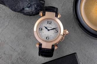 Thumbnail von Cartier Pasha 18k (0,750) Rotgold Diamonds Quarz Damenuhr Ref. WJ11913G