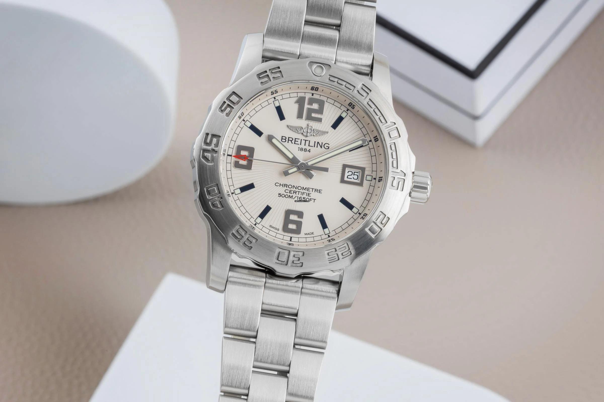 Breitling Colt 44 Edelstahl Quarz Herrenuhr Ref. A7438710/G743 Papiere 2013