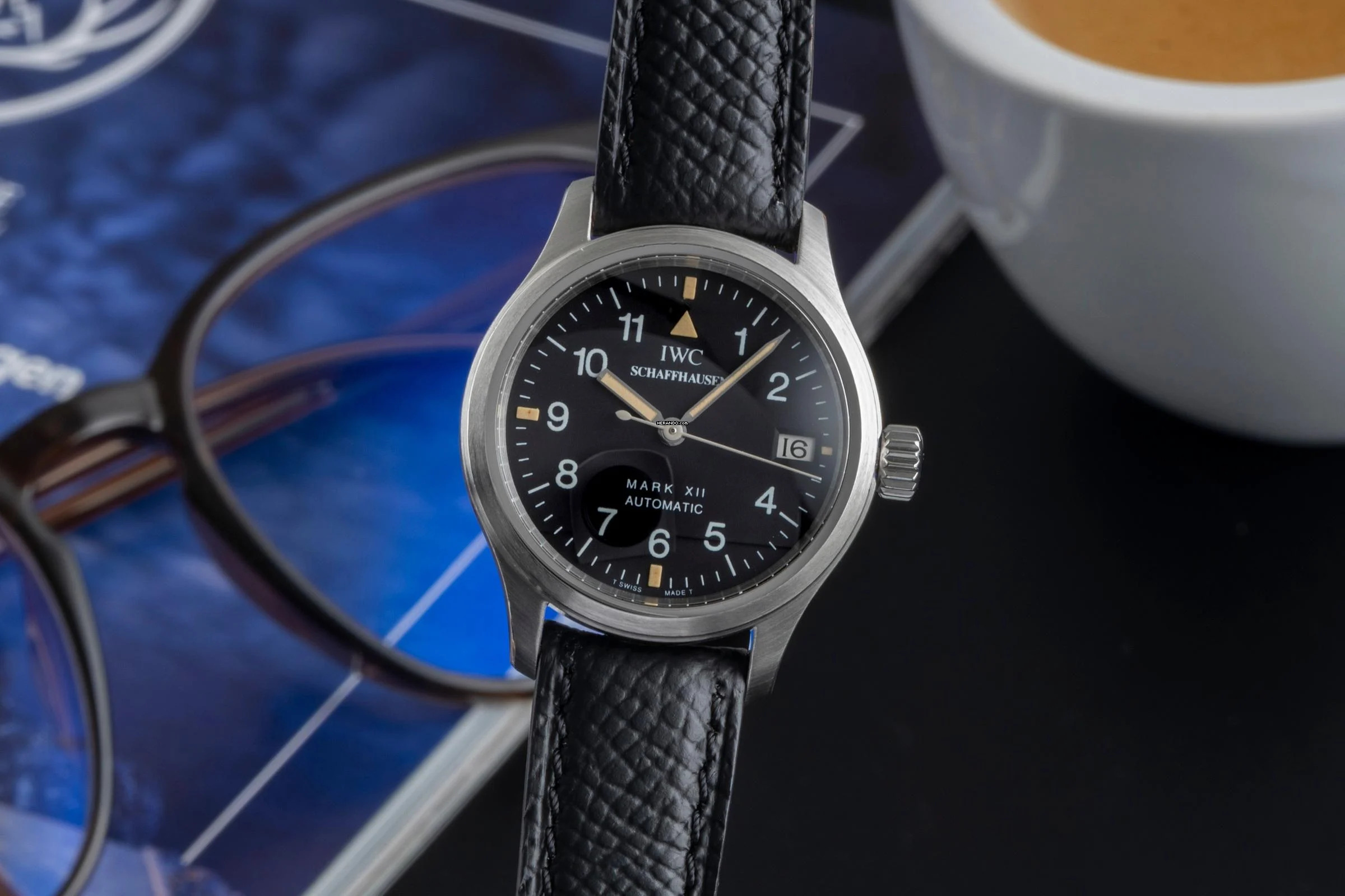 IWC Fliegeruhr Mark XII Lady Black Dial Edelstahl Automatik Damenuhr Ref. IW442101