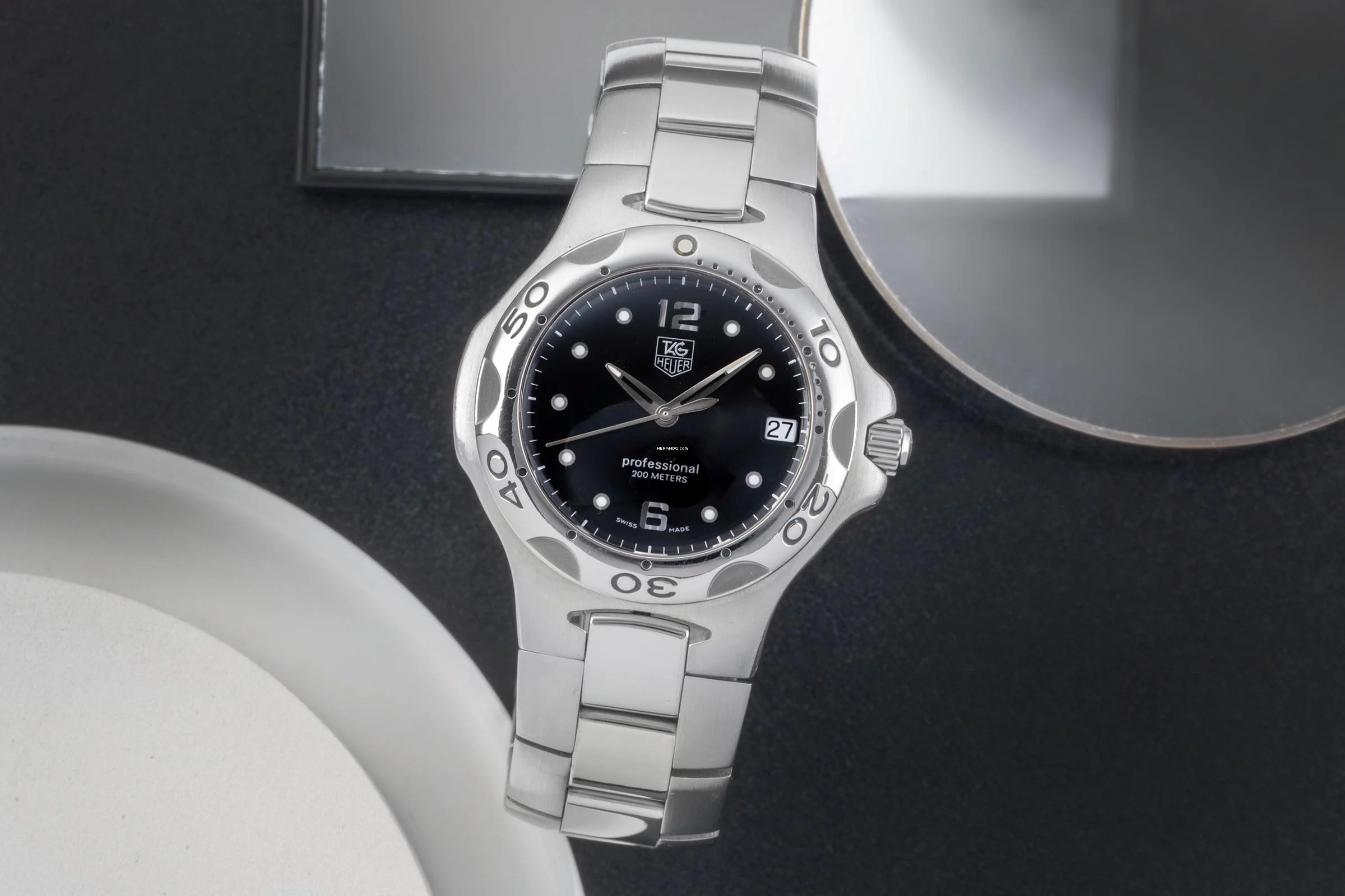 TAG Heuer Kirium Edelstahl Black Dial Quarz Herrenuhr Ref. WL111D