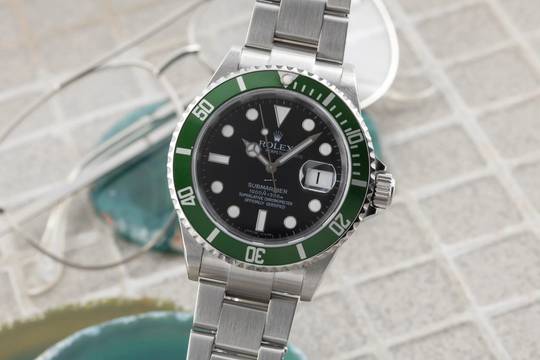  Rolex Submariner Date Kermit Automatik Herrenuhr Ref. 16610T Papiere 2009 