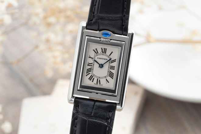 Cartier Tank Basculante Edelstahl Quarz Damenuhr Ref. W1011155 Box 