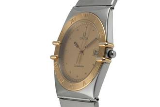 Thumbnail von Omega Constellation Date White Stahl / Gold Medium Size Ref. 396.1076 Klassiker