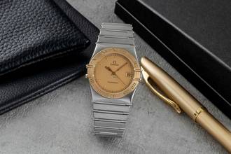 Thumbnail von Omega Constellation Date White Stahl / Gold Medium Size Ref. 396.1076 Klassiker