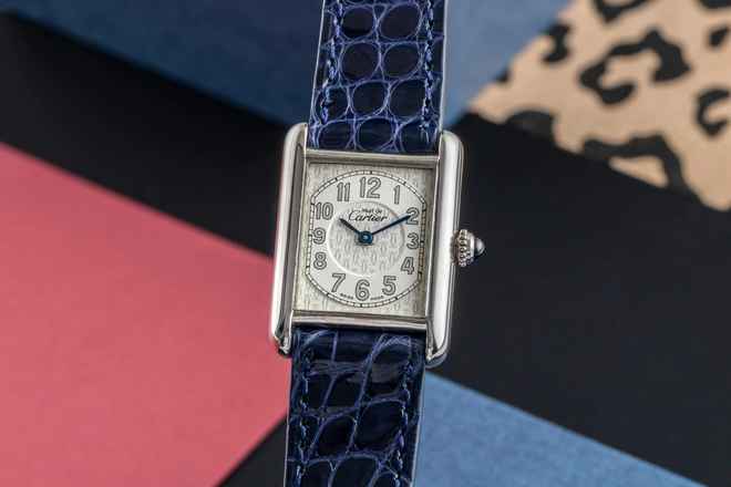  Cartier Tank must Tank SM 925 Silber vergoldet Quarz Damenuhr Ref. W1014254 2416 