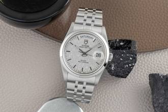 Thumbnail von Tudor Prince Date Day Linen Dial Edelstahl Automatik Herren Ref. 76200 Papiere