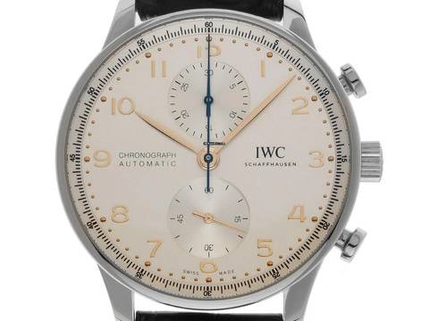  IWC Portugieser Chronograph Ref.IW371604 2025 Full Set Ungetragen Portugieser Chronograph Krokoleder Faltschließe 