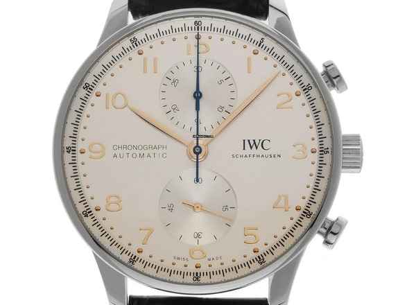  IWC Portugieser Chronograph Ref.IW371604 2025 Full Set Ungetragen Portugieser Chronograph Krokoleder Faltschließe 