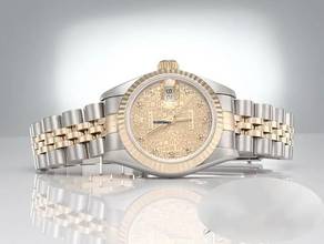 Thumbnail von Rolex Lady-Datejust Edelstahl Gelbgold 750 Diamanten Automatik Gold Stahl Damen Stainless Steel 18kt Yellow Gold Jubilé-band Chronometer Oyster