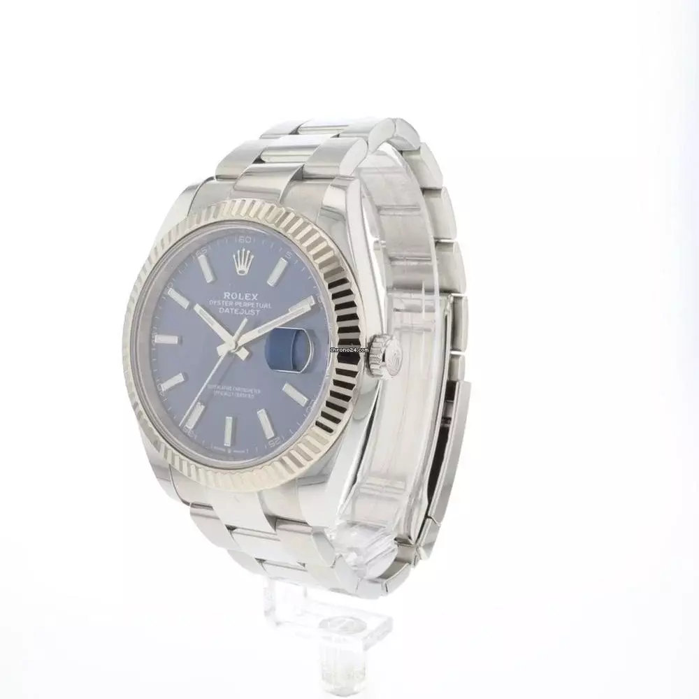 Rolex Datejust 41 Oyster Fluted Blue Dial