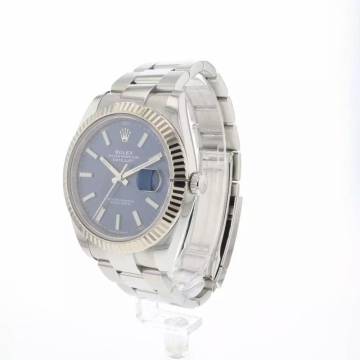  Rolex Datejust 41 Oyster Fluted Blue Dial 