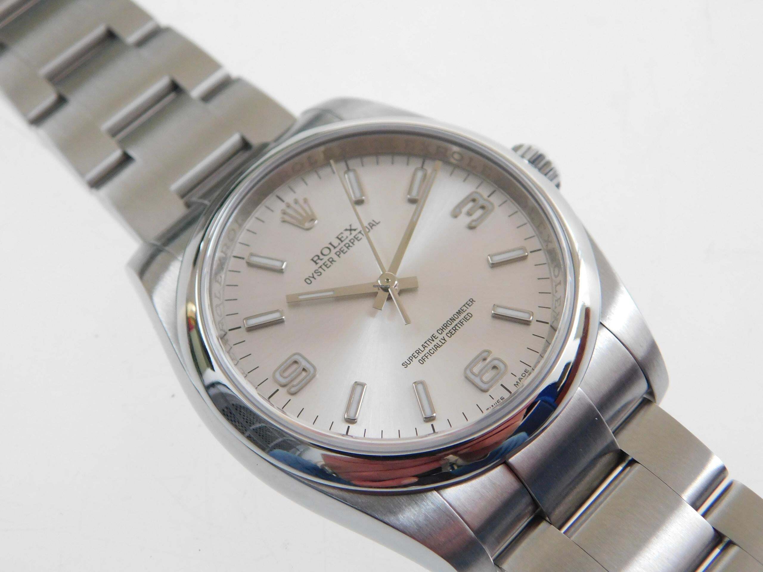 Rolex Oyster Perpetual 36 36mm Herrenuhr im Full Set Top Zustand Box Papiere komplett aus 2013