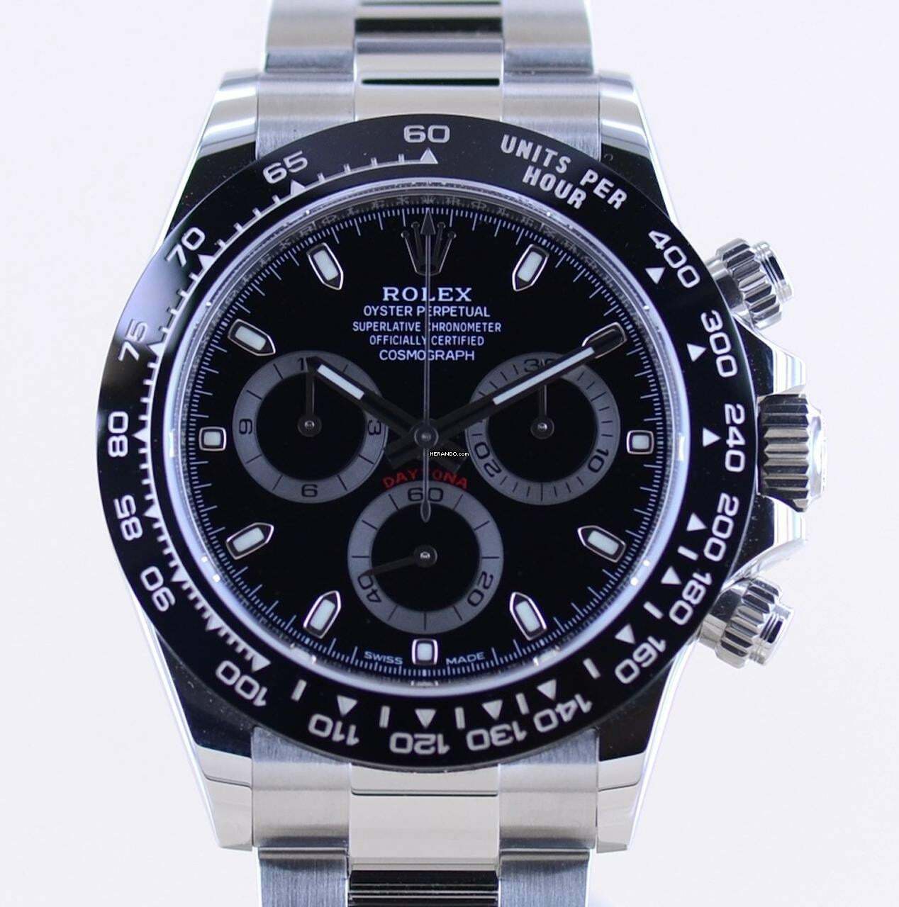 Rolex Daytona Stahl black Cosmograph Cerachrom Chronograph B+P ungetragen