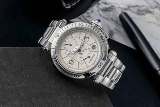 Thumbnail von Cartier Pasha GMT Power Reserve Automatik Stahl Herrenuhr Ref. W31037H3