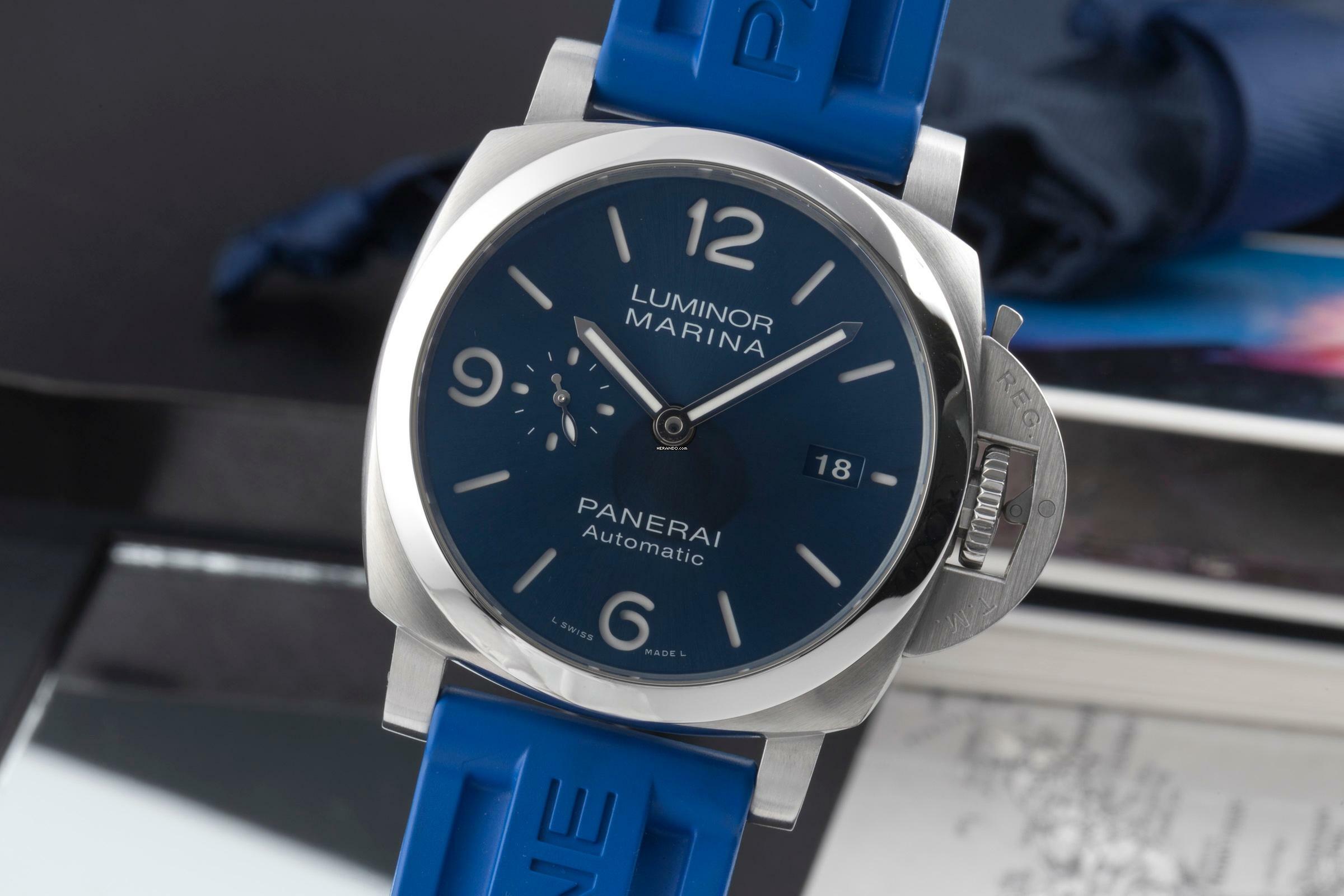 Panerai Luminor Marina Automatic Stahl Automatik Ref. PAM01313 B&P 2021