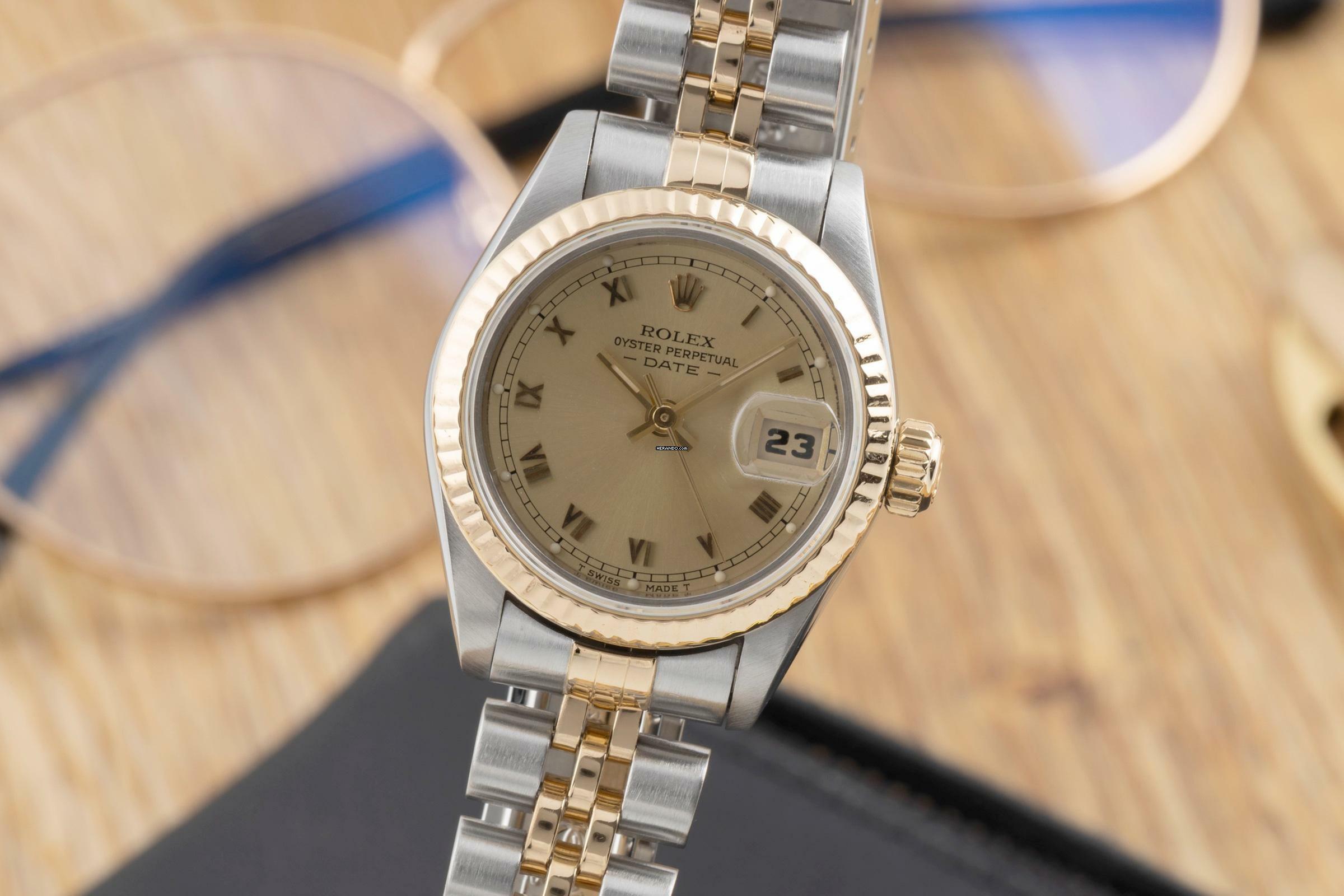 Rolex Lady-Datejust Stahl / Gold Automatik Damenuhr Ref 69173 Vintage Klassiker