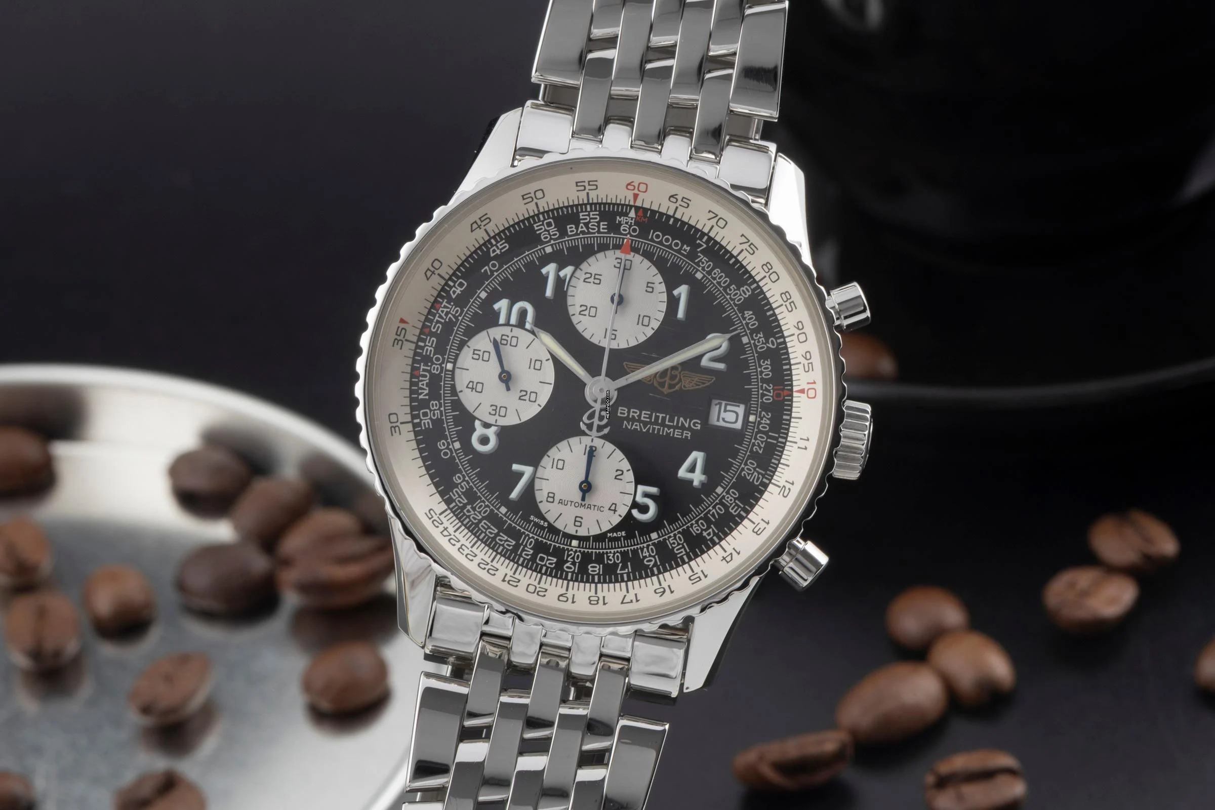 Breitling Old Navitimer Chronograph Edelstahl Automatik Ref. A13322