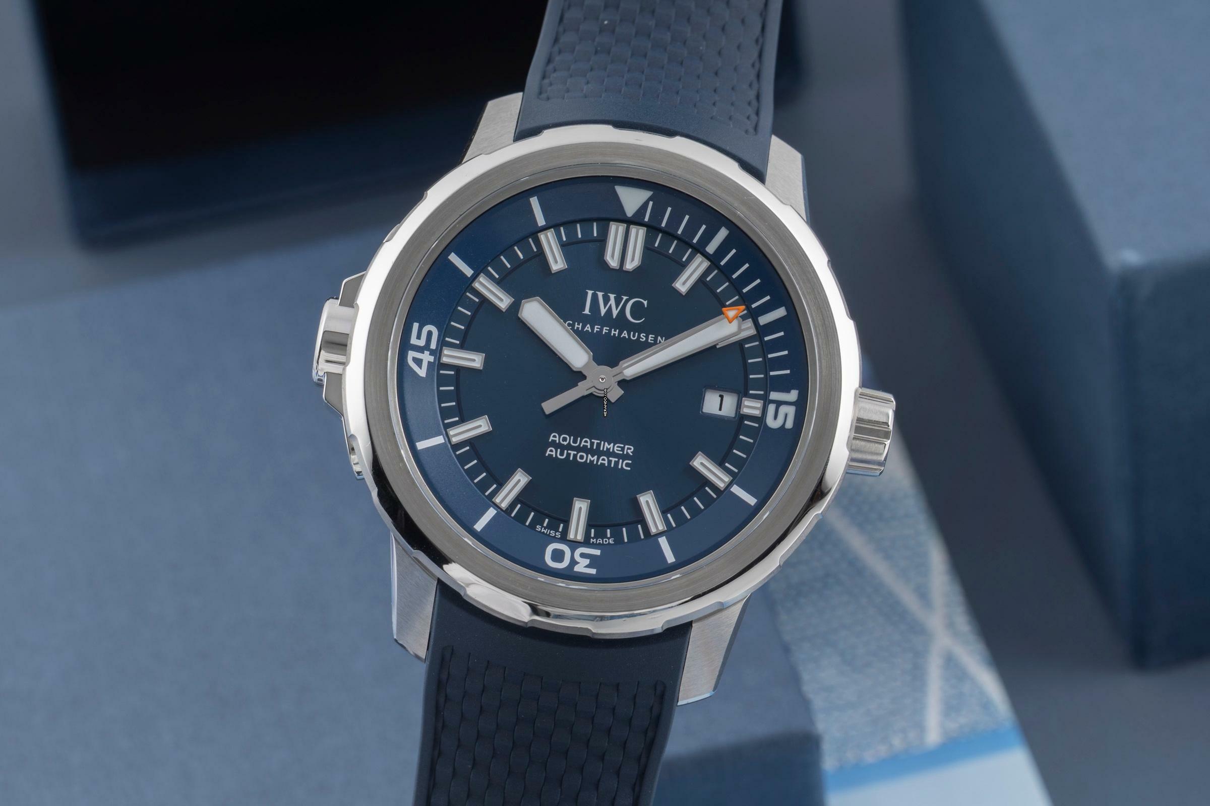 IWC Aquatimer Automatic Edelstahl Blue Dial Automatik Herrenuhr Ref. IW328801