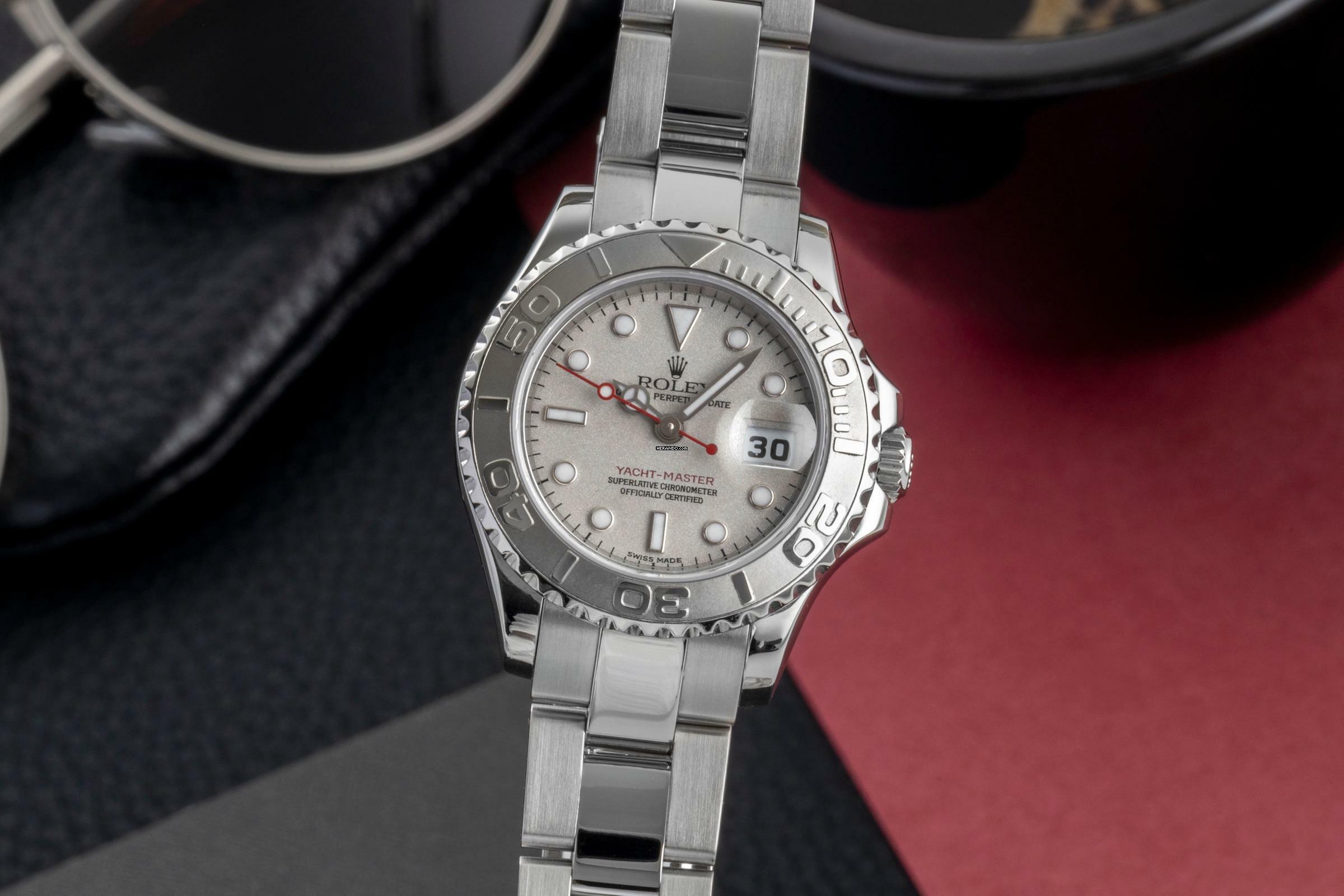 Rolex Yacht-Master 29 Oyster Stahl / Platin Automatik Damenuhr Ref. 169622