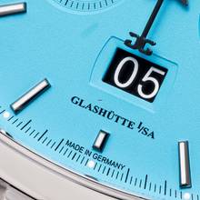 Thumbnail von Glashütte Original Seventies Chronograph Panoramadatum Chrono Panorama Discoblue – 1 of 100 – 1-37-02-20-02-70 – NEW – 22 Full Set