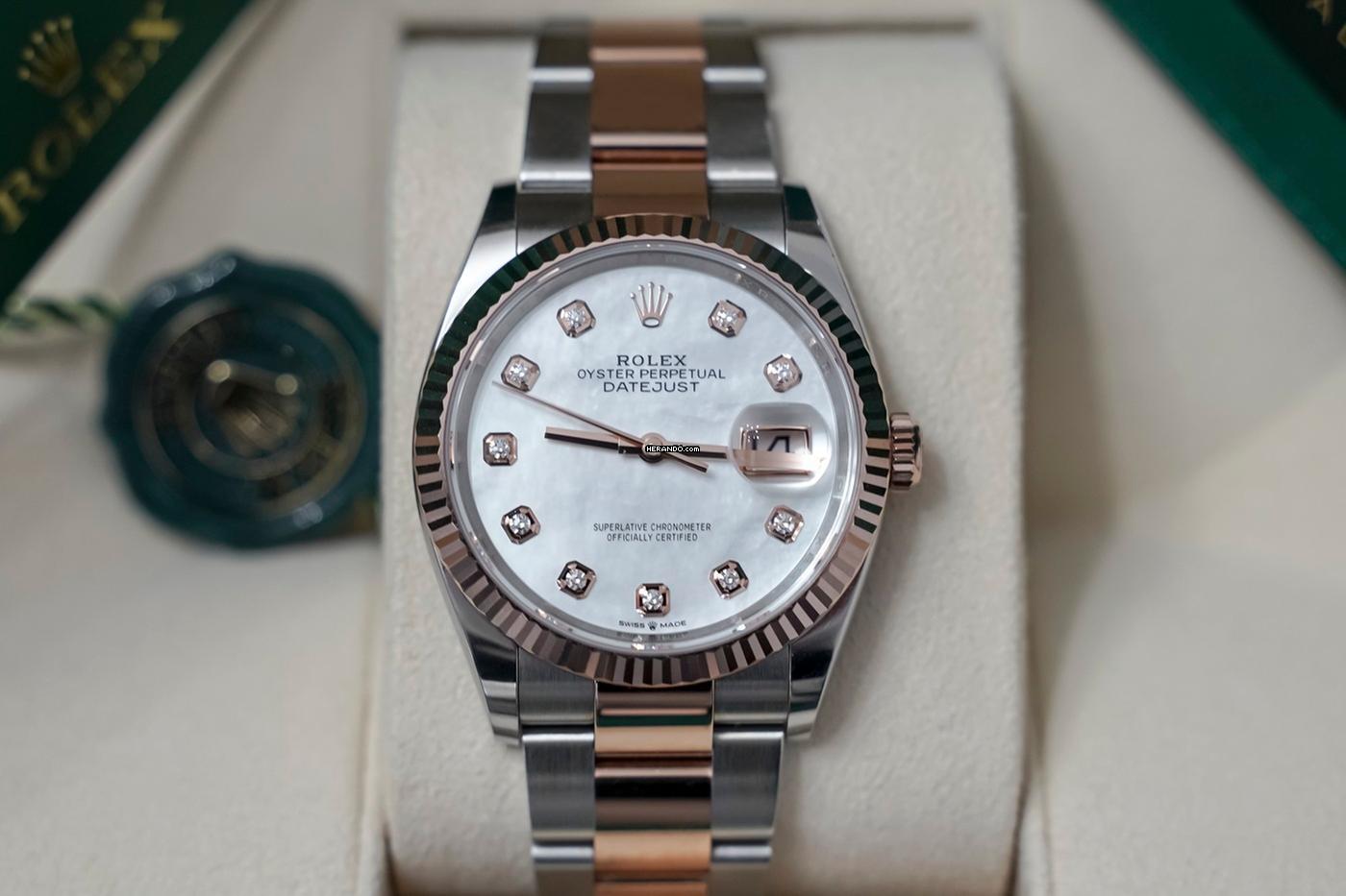 Rolex Datejust 36 Stahl/Rosegold MOP 2024 FULLSET