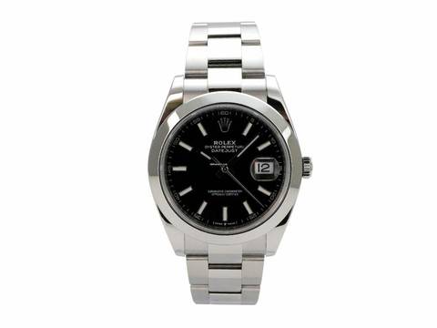  Rolex Datejust 41 Edelstahl 126300 Schwarz Oyster-Band 