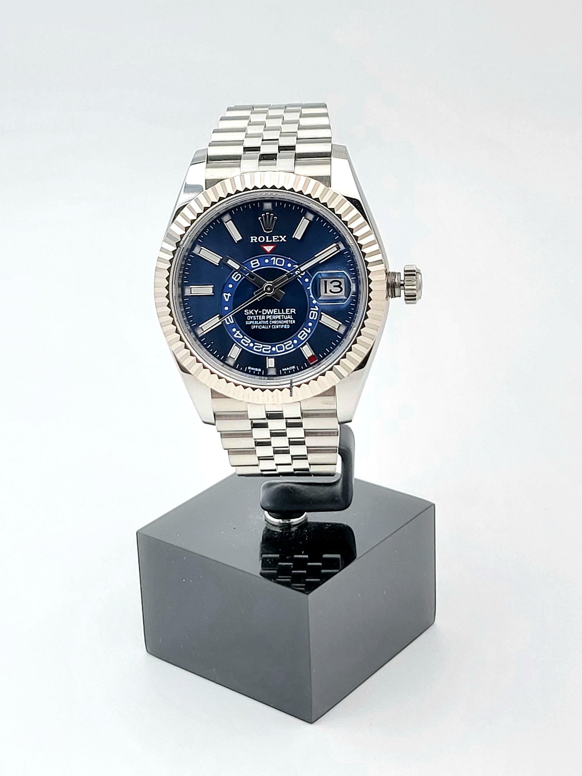 Rolex Sky-Dweller Blue dial Jubilee Full Set 2020