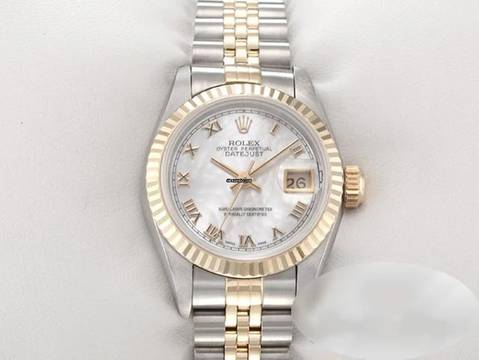  Rolex Lady-Datejust Edelstahl Gelbgold 750 Perlmutt Automatik Gold Stahl Damen 