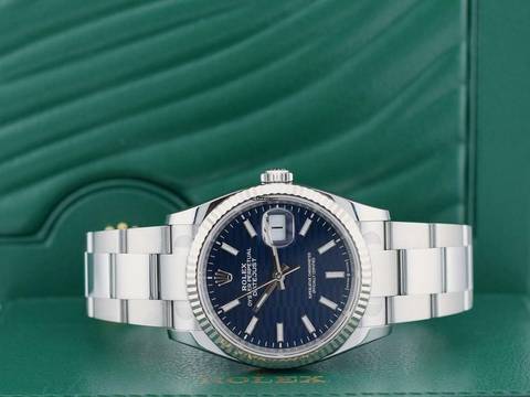  Rolex Datejust 36 126234 Blue Motif New Stickers 