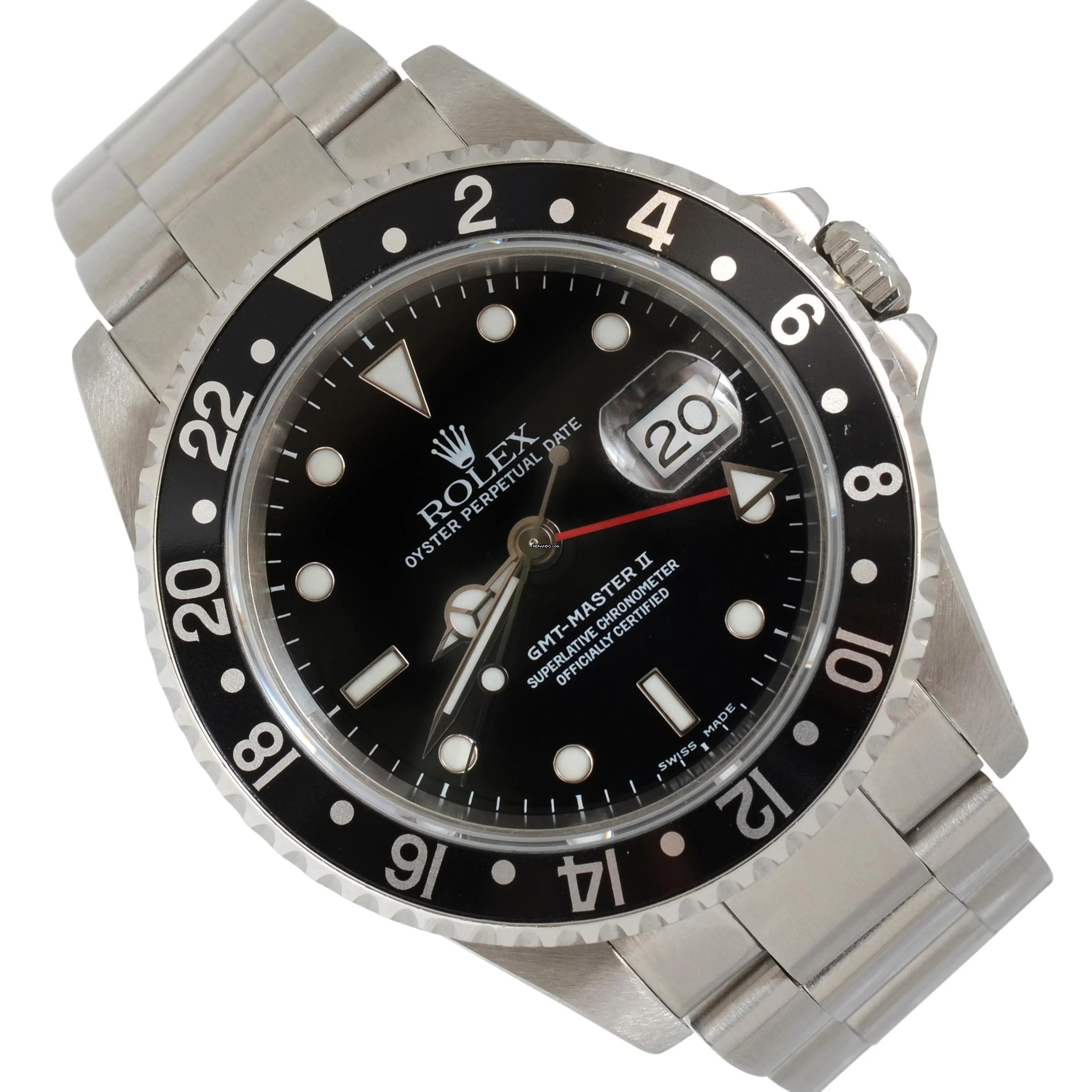 Rolex GMT-Master II 16710 Luminova dial black bezel 2002 Full Set