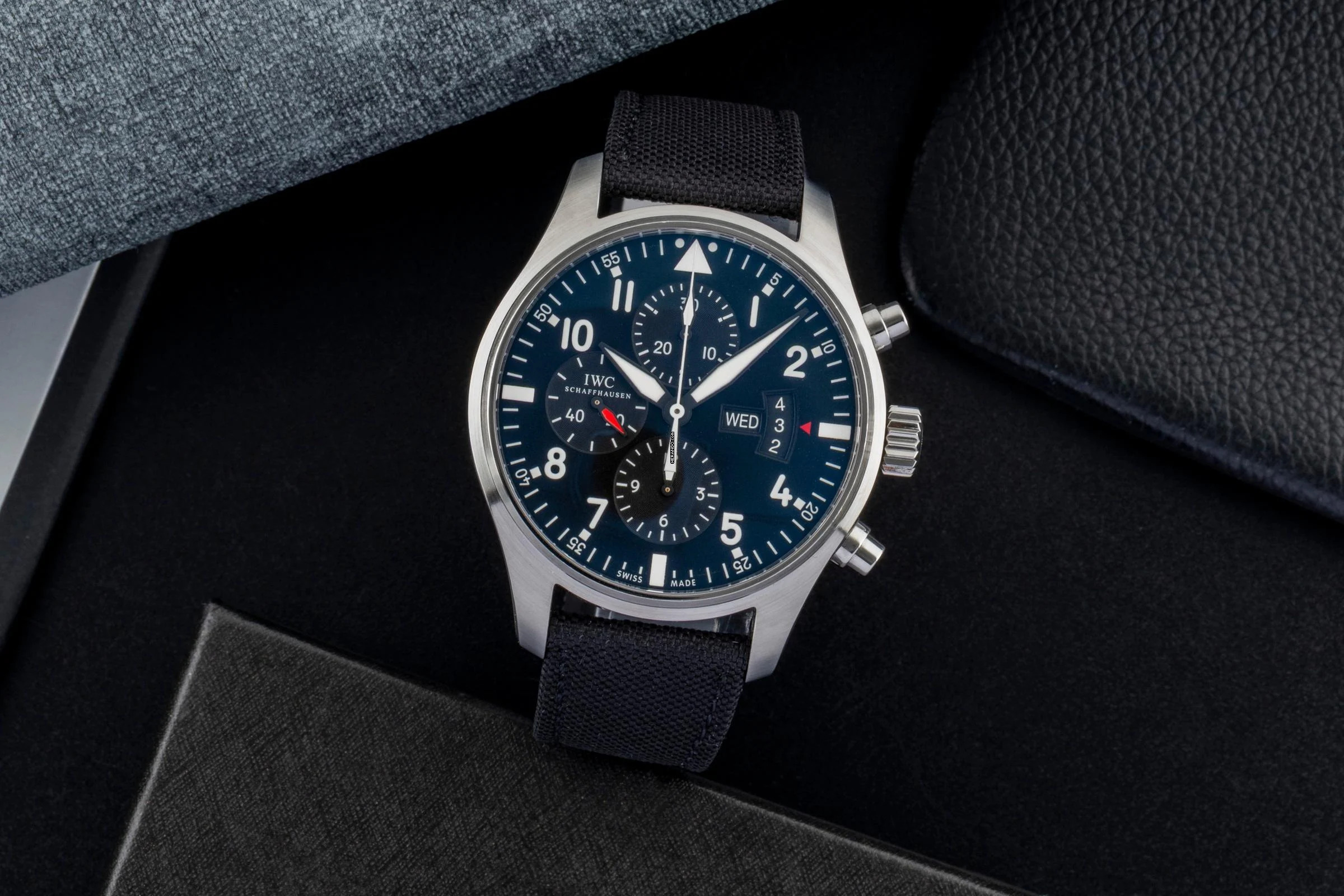 IWC Fliegeruhr Chronograph Pilot Fliegeruhr Chronograph Automatik Herrenuhr Ref. IW377701 Papiere