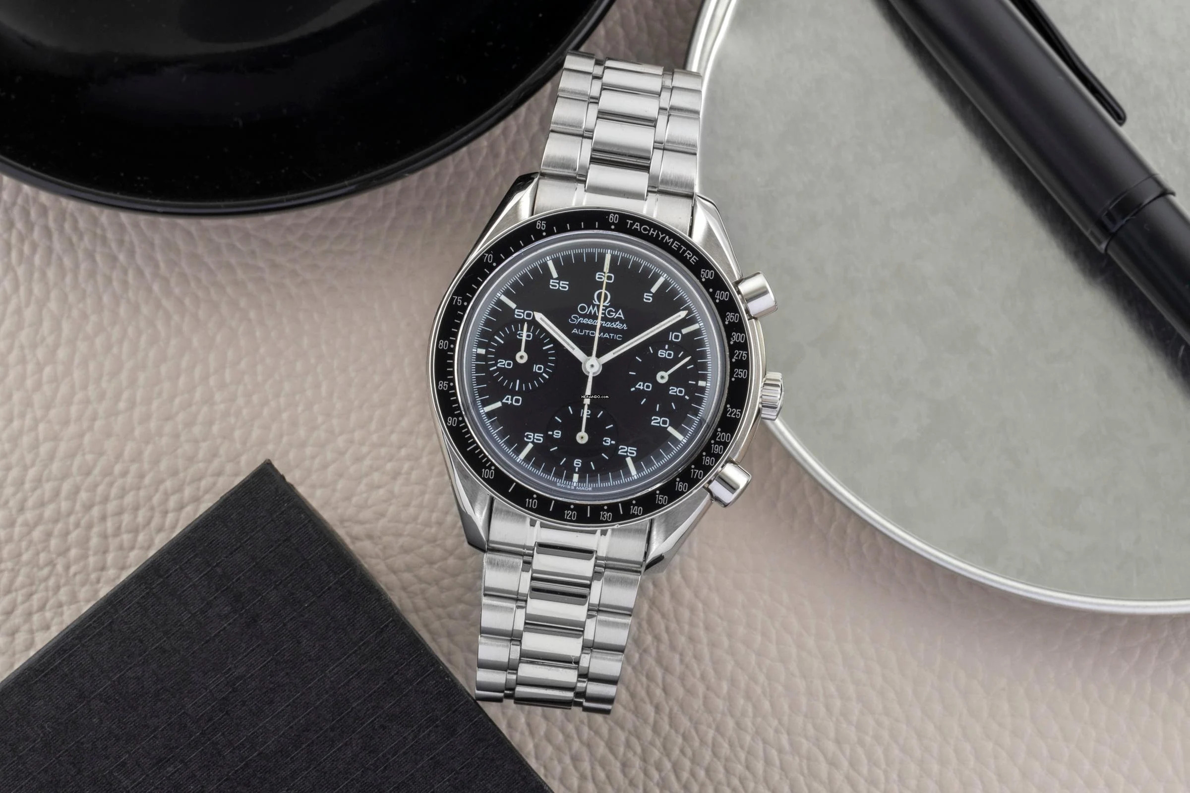 Omega Speedmaster Reduced Chronograph Stahl Automatik Ref. 3510.50.00 B&P