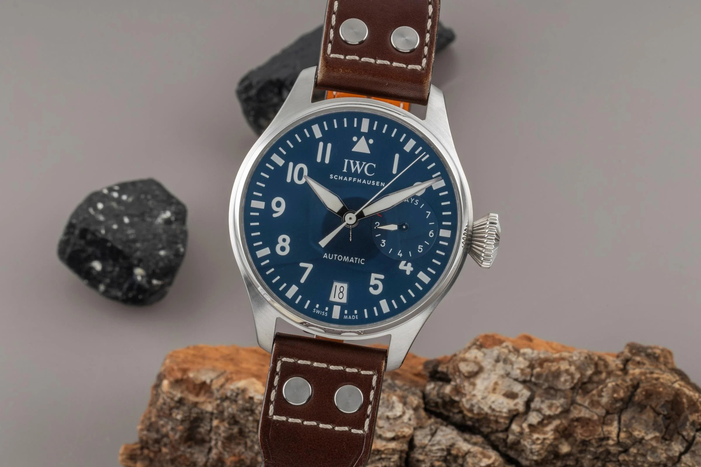 IWC Große Fliegeruhr Big Pilot Automatik 7 Days Le Petite Prince Edelstahl Herren Ref. IW500916