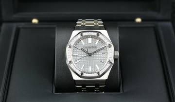 Thumbnail von Audemars Piguet Royal Oak Diamond Bezel - Grey - New - Fullset - 2024