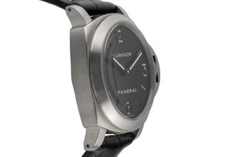 Thumbnail von Panerai Luminor Base Titan Handaufzug Herrenuhr Ref. PAM00176 B&P 2014