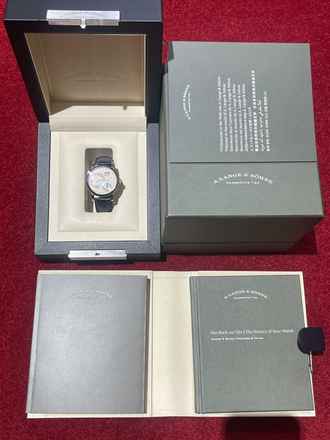  A. Lange & Söhne Lange 1 Platinum Top Condition Moonphase with Box and Papers 