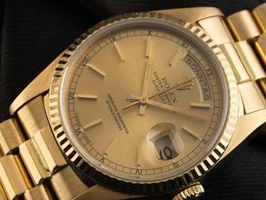 Thumbnail von Rolex Day-Date 36 Ref.18238 1991 Full Set sehr gut Vintage Day-Date 18kt Gelbgold 144g