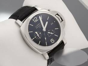 Thumbnail von Panerai Luminor 1950 3 Days GMT Power Reserve Automatic Pam00537 2016 Automatik Stahl Steel Black Dial