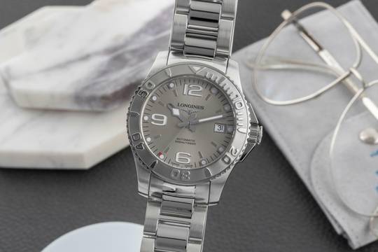  Longines HydroConquest Hydro Conquest Edelstahl Automatik Herrenuhr Ref. L3.664.4 B&P 2011 