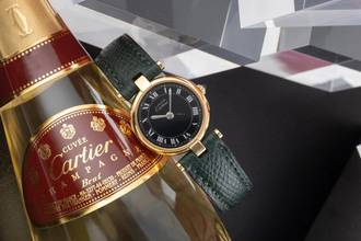 Thumbnail von Cartier Vendome must de Cartier Vendome SM 925 Silber vergoldet Damenuhr Ref. 84978913