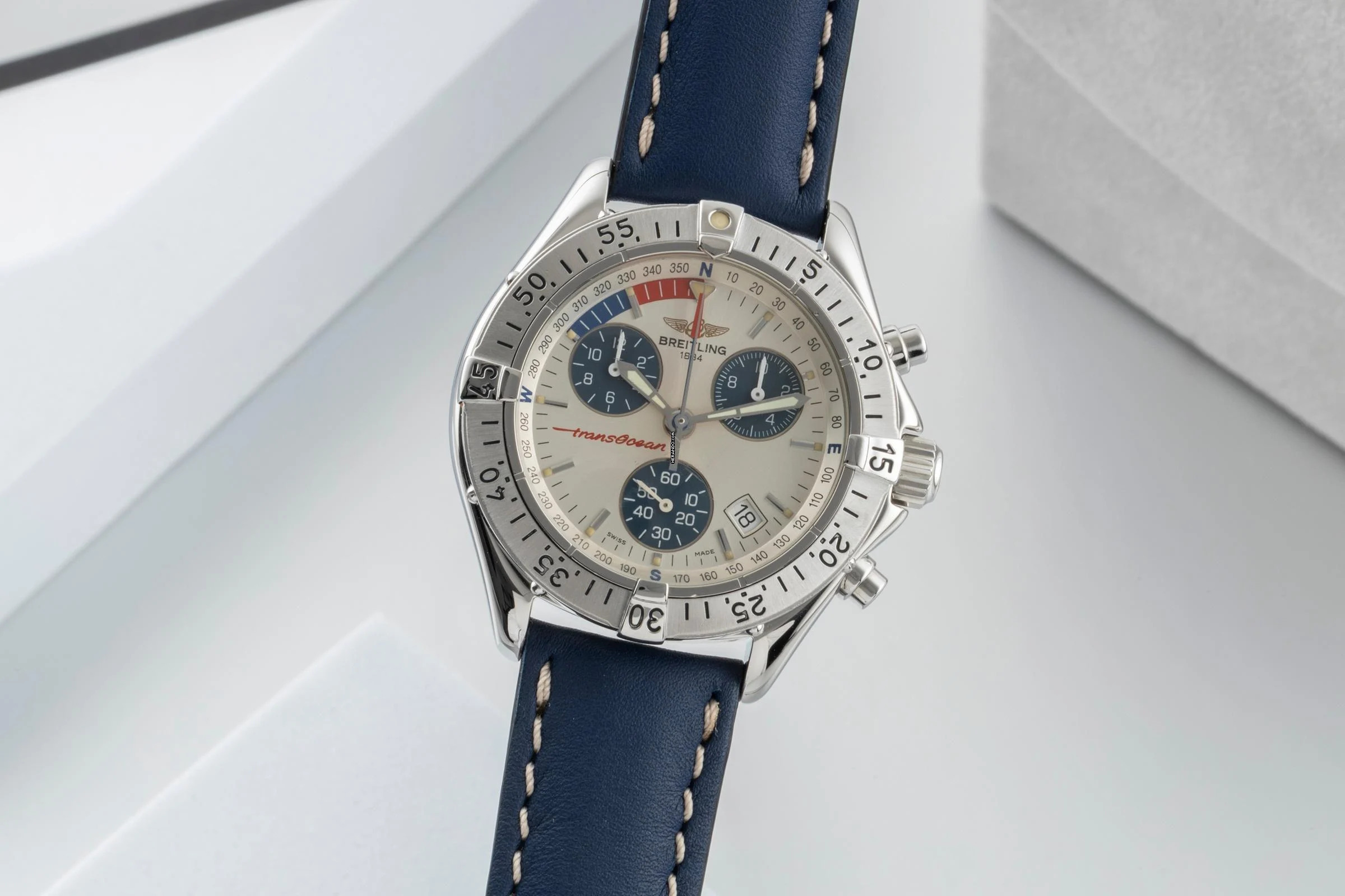 Breitling Transocean Chronograph Edelstahl Herrenuhr Ref. A53040.1