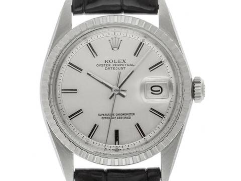  Rolex Datejust 36 Ref.1603 1972 Box&Beschreibung sehr gut Vintage Datejust Stahl open 6/9 