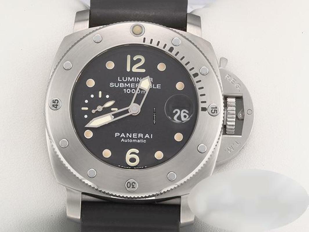 Panerai Submersible 1950 44mm Pam00243 2008 Edelstahl Automatik Stahl