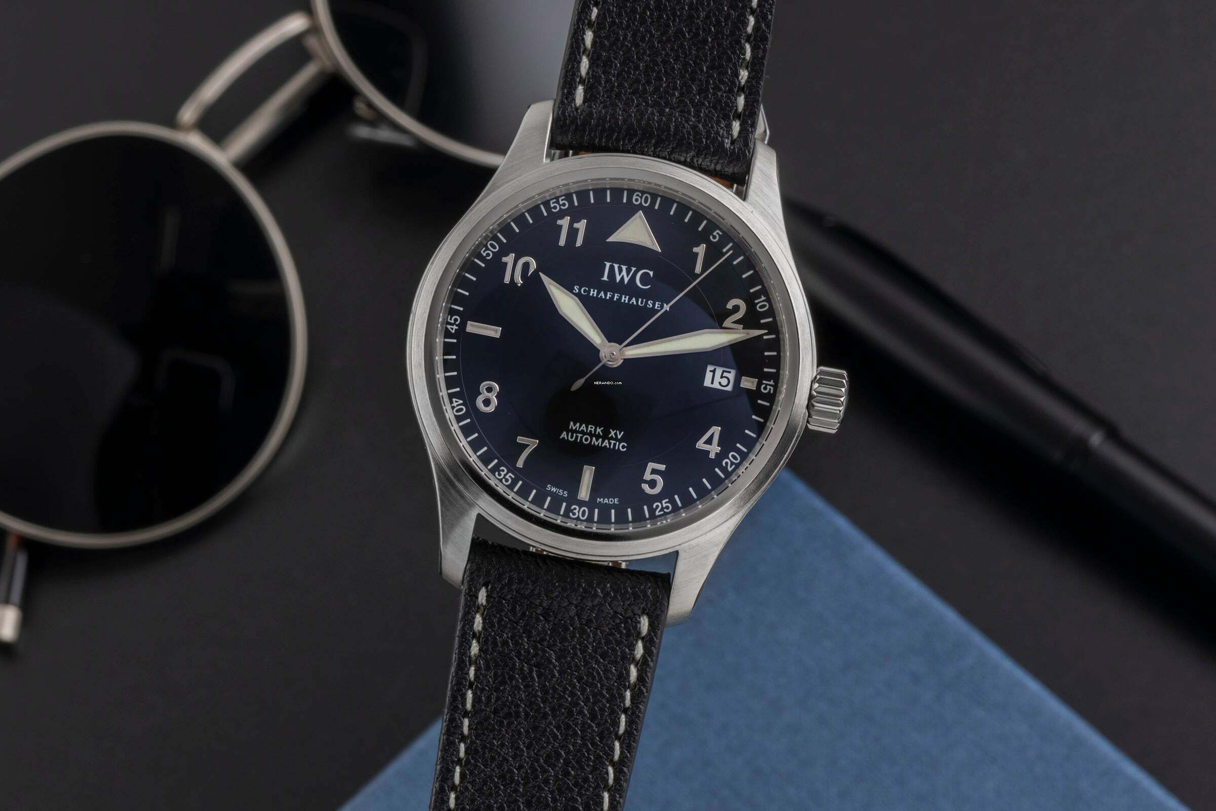 IWC Fliegeruhr Mark XV Pilot Edelstahl Automatik Herrenuhr Ref. IW325311 Papiere Klassiker