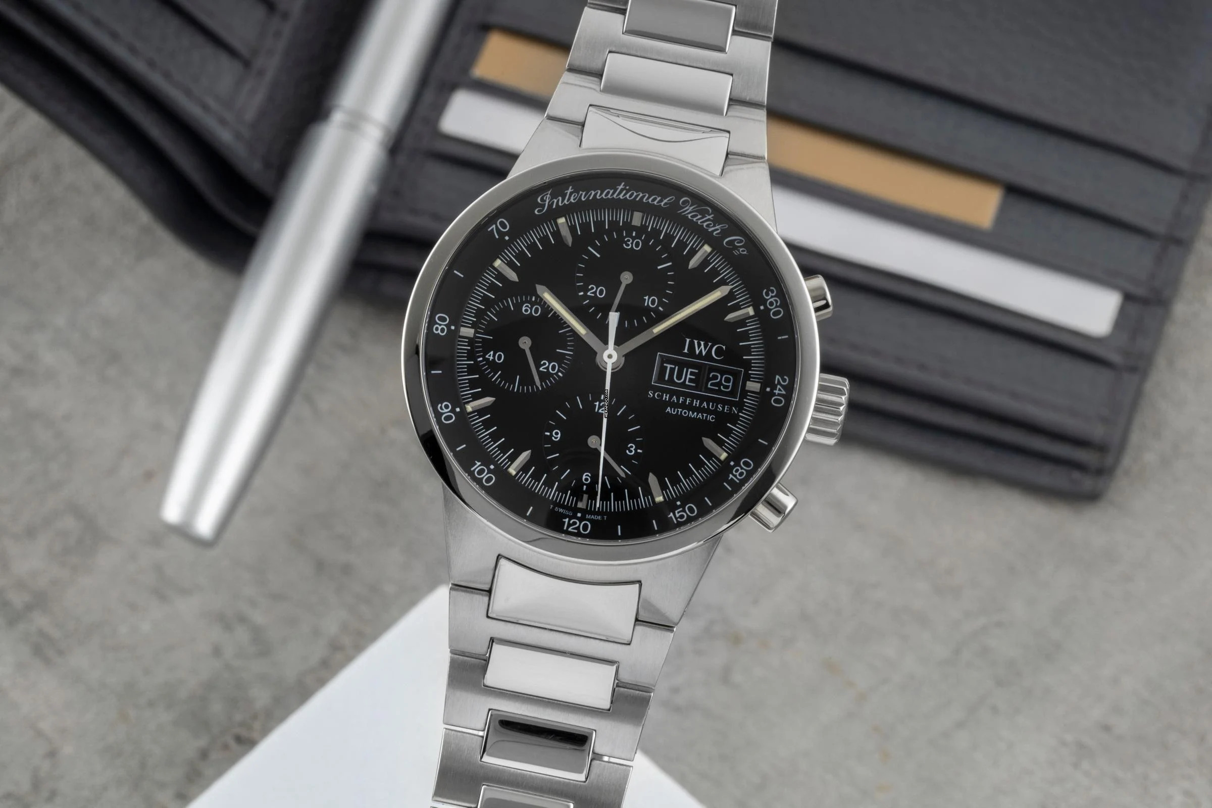 IWC GST Chronograph Black Dial Automatik Edelstahl Herrenuhr Ref. IW370708